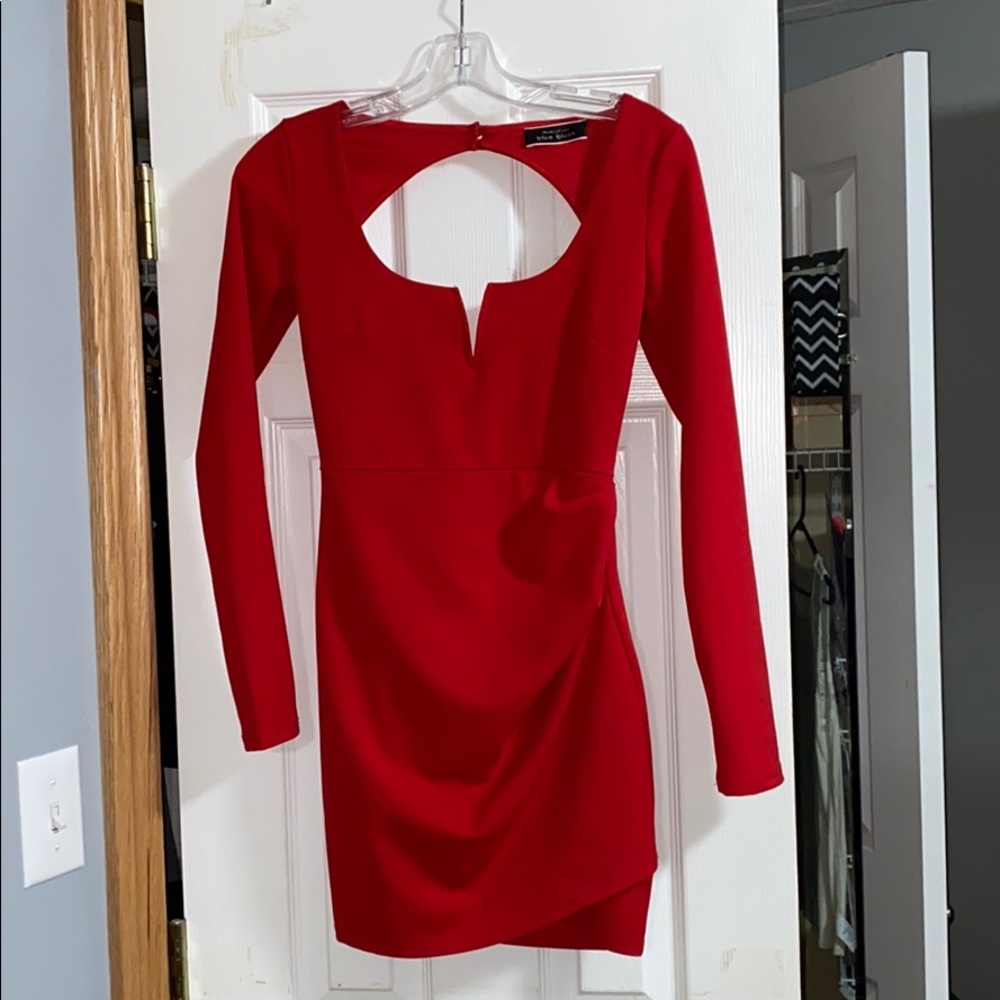 Red Backless Formal Dress